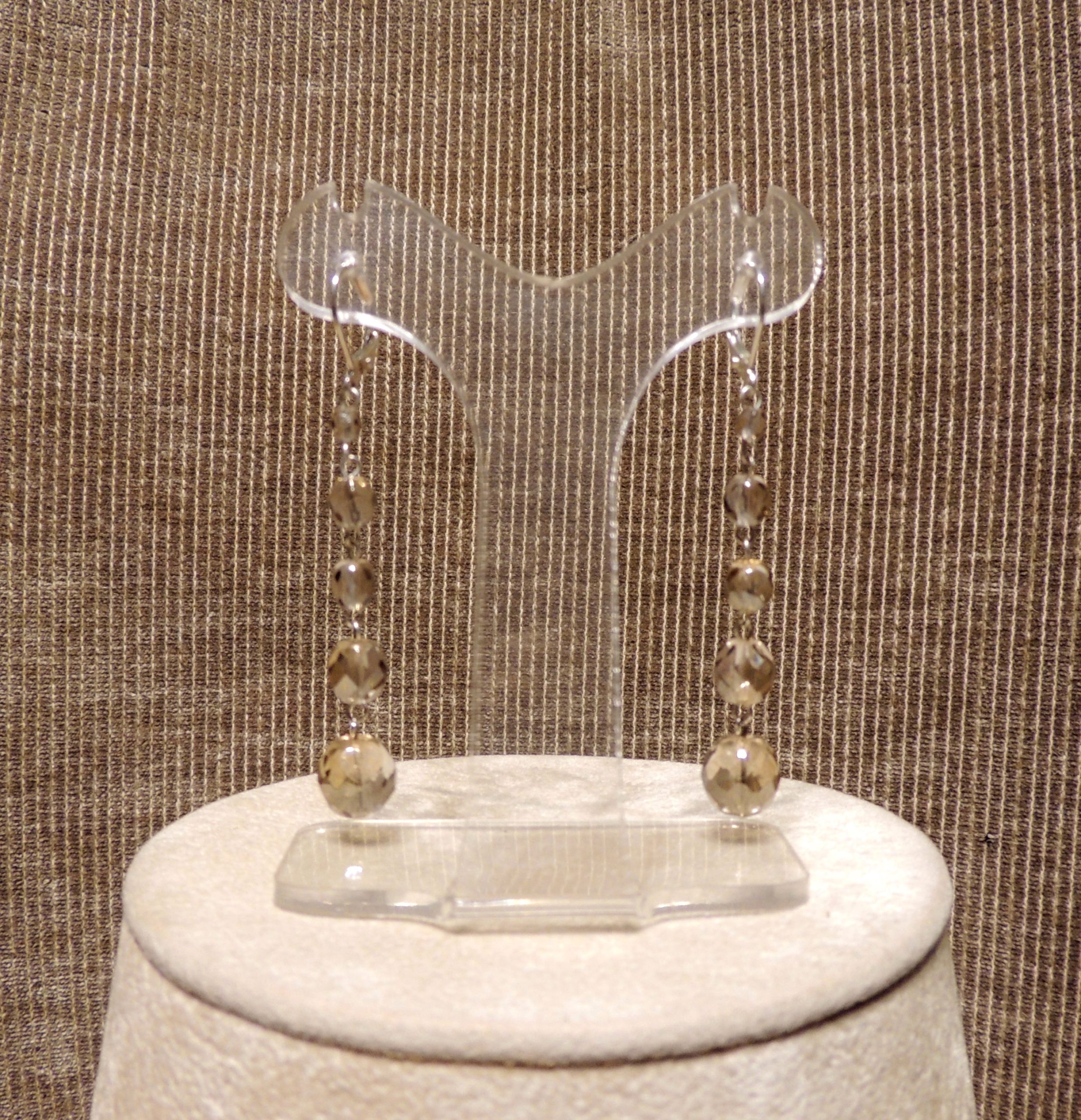Orecchini in Cristallo a gradazione - C/04) Beige
