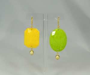 Orecchini "Colorful Shapes" - giallo/verde mela