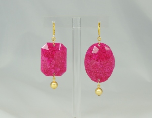 Orecchini "Colorful Shapes" - fuxia 