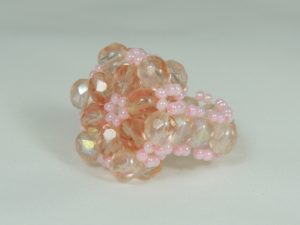 Anello Esagono Cristallo - Rosa 