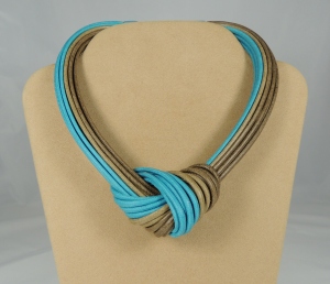 Collier nodo - turchese/tortora