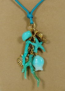 Ciondolo "Jingling bunches" / mare - turchese (particolare)