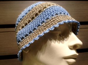 calottina cotone - celeste-beije 