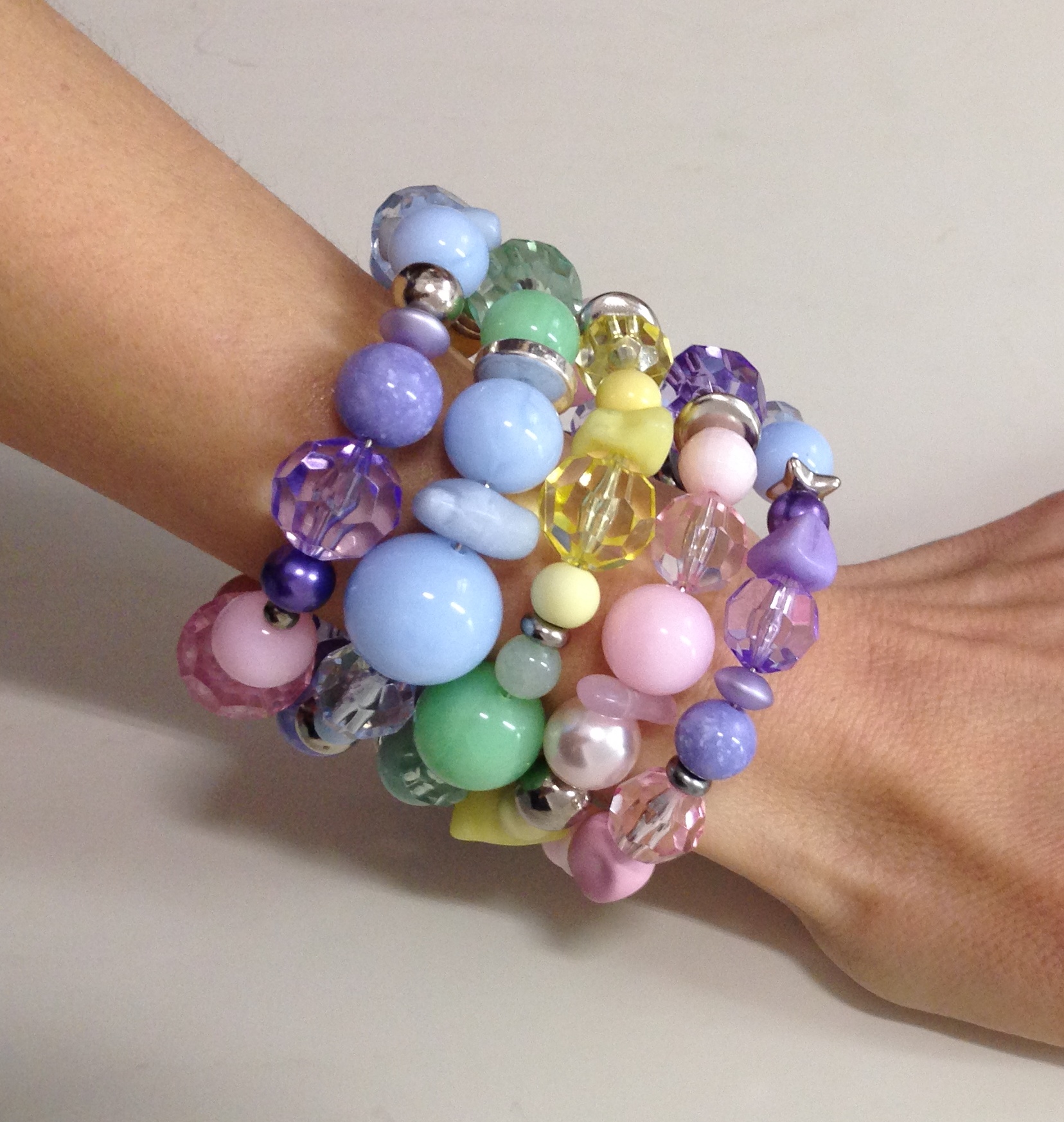 Bracciale Spirale Alto - 50/P) Multicolor pastello
