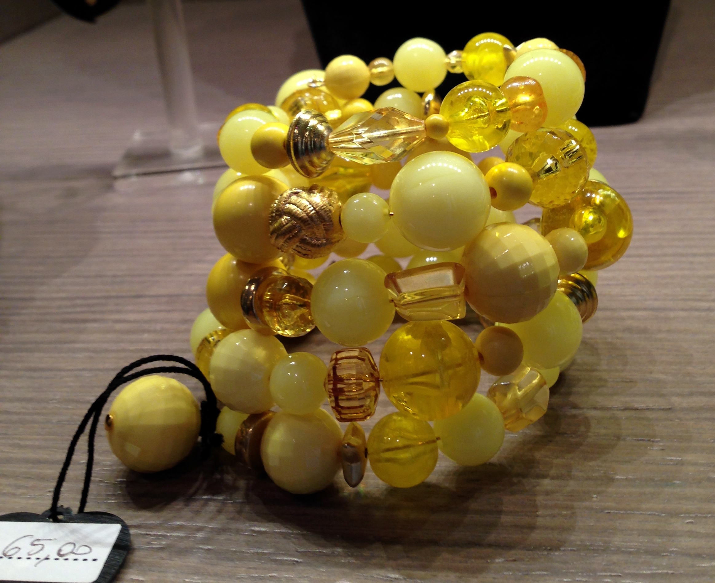Bracciale Spirale Alto - 40) Giallo