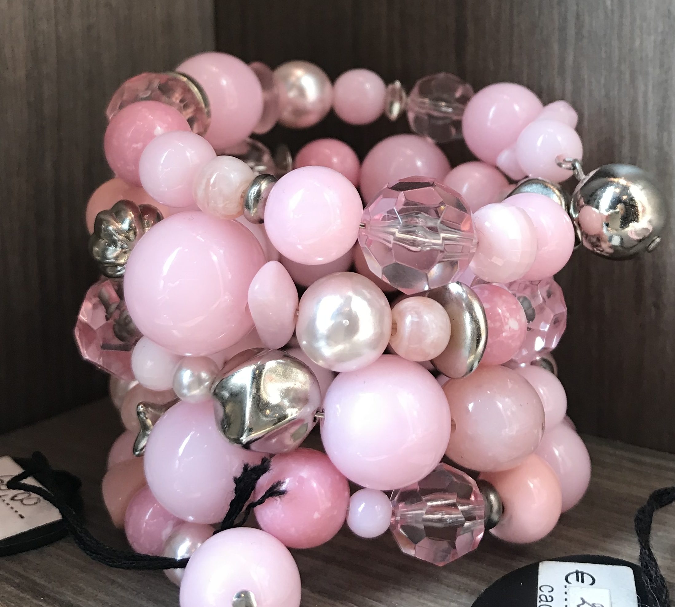 Bracciale spirale alto 28) Rosa