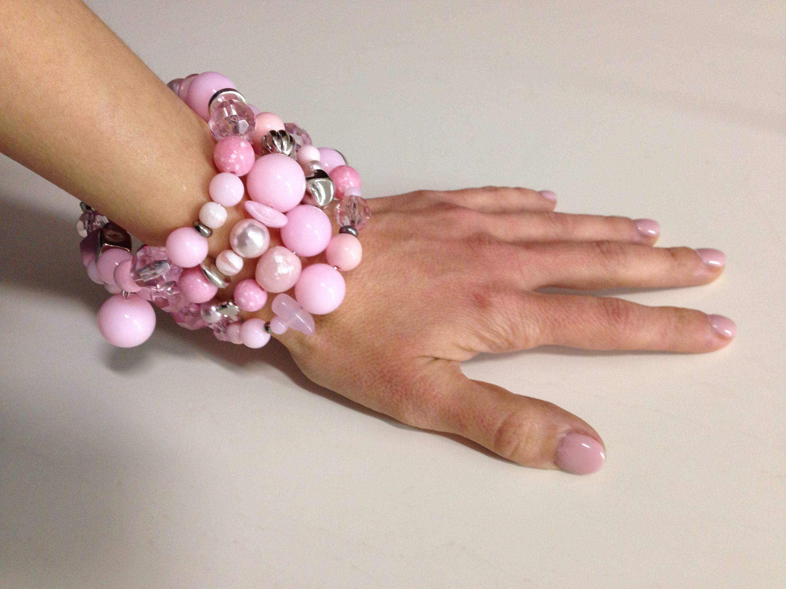Bracciale spirale alto 28) Rosa