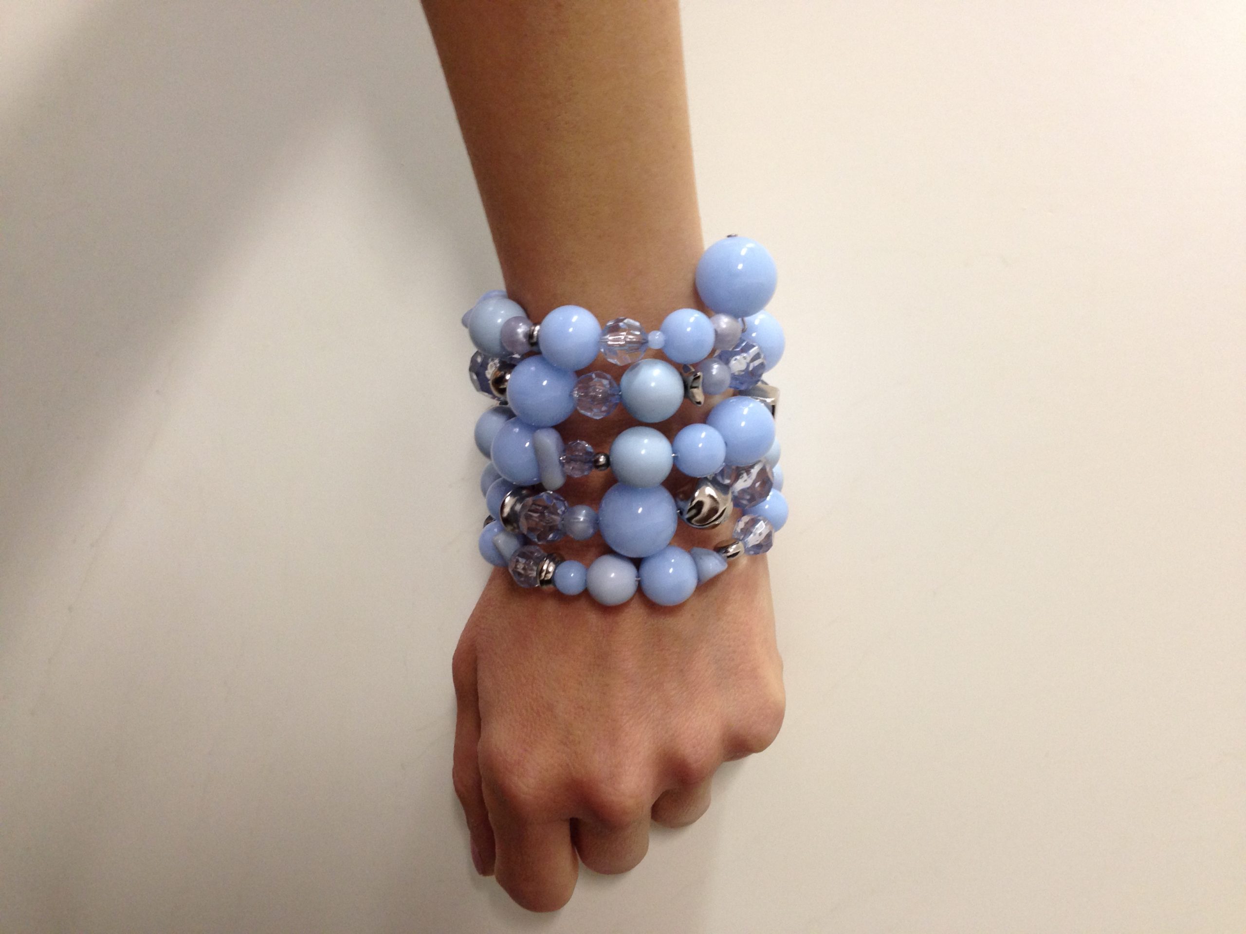 Bracciale spirale alto 18) Celeste
