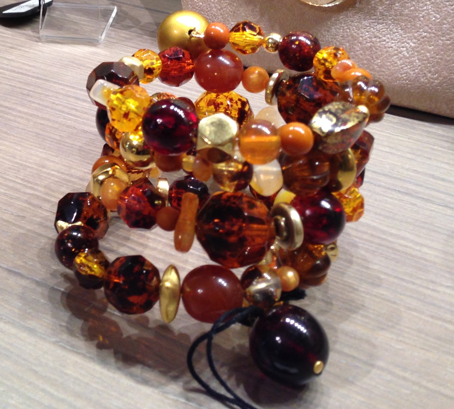 Bracciale spirale alto 31) Ambra