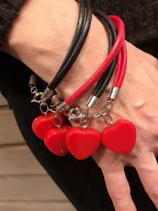 "Charms Bracelet" cuoricino rosso