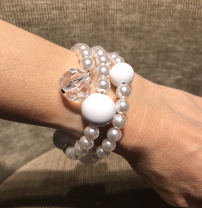 Bracciale spirale basso con perle